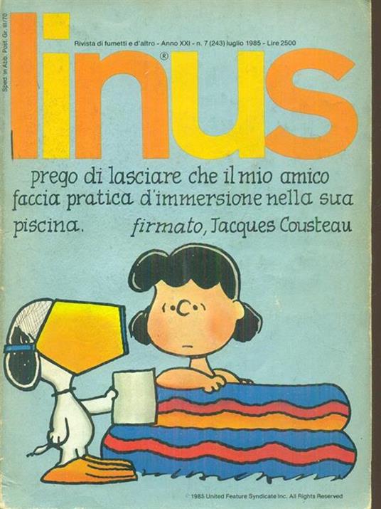 Linus 7 / luglio 1985 Rivista a fumetti