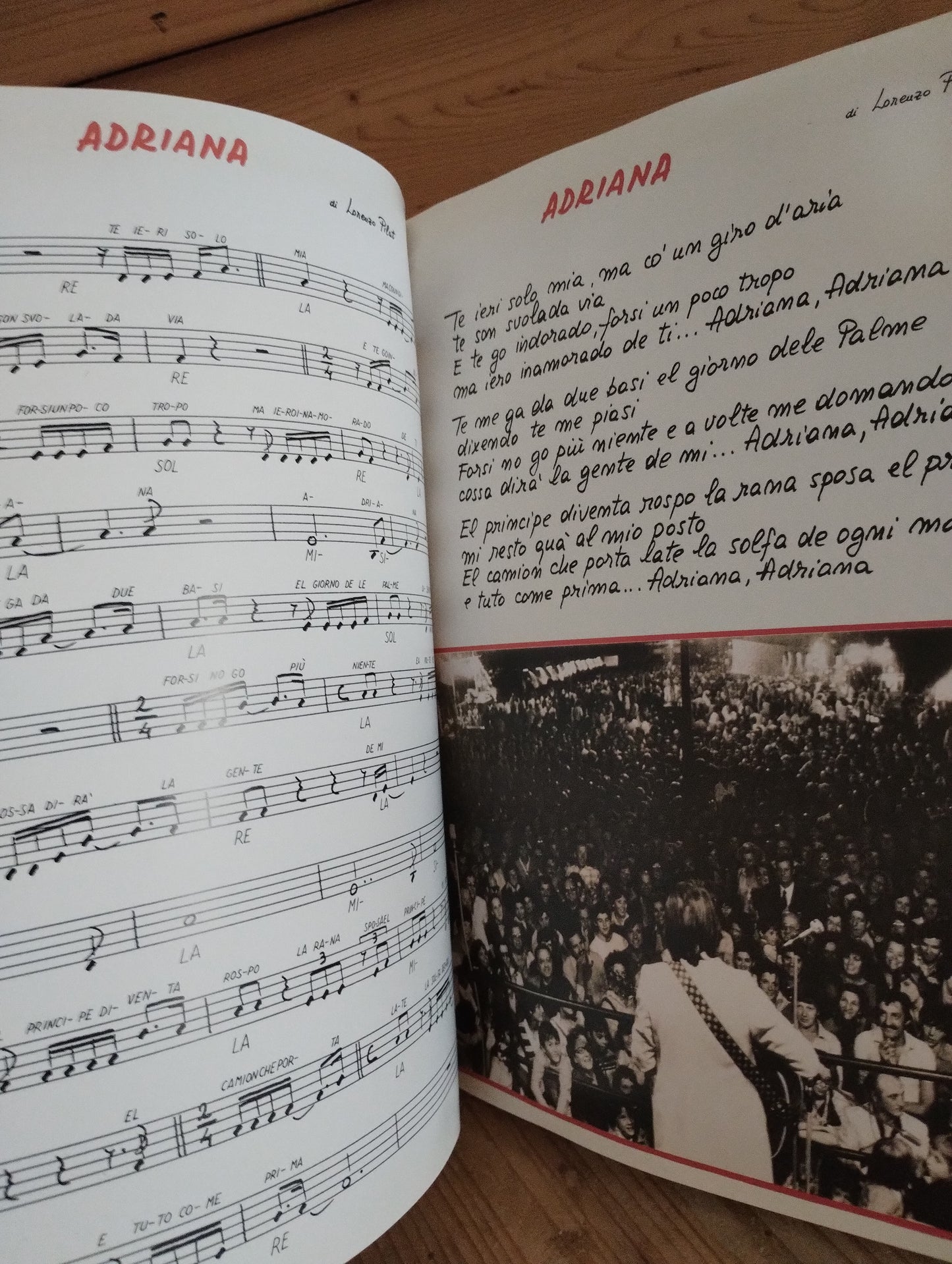 Trieste matta, raccolta di canzoni di Lorenzo Pilat, spartito e album fotografico