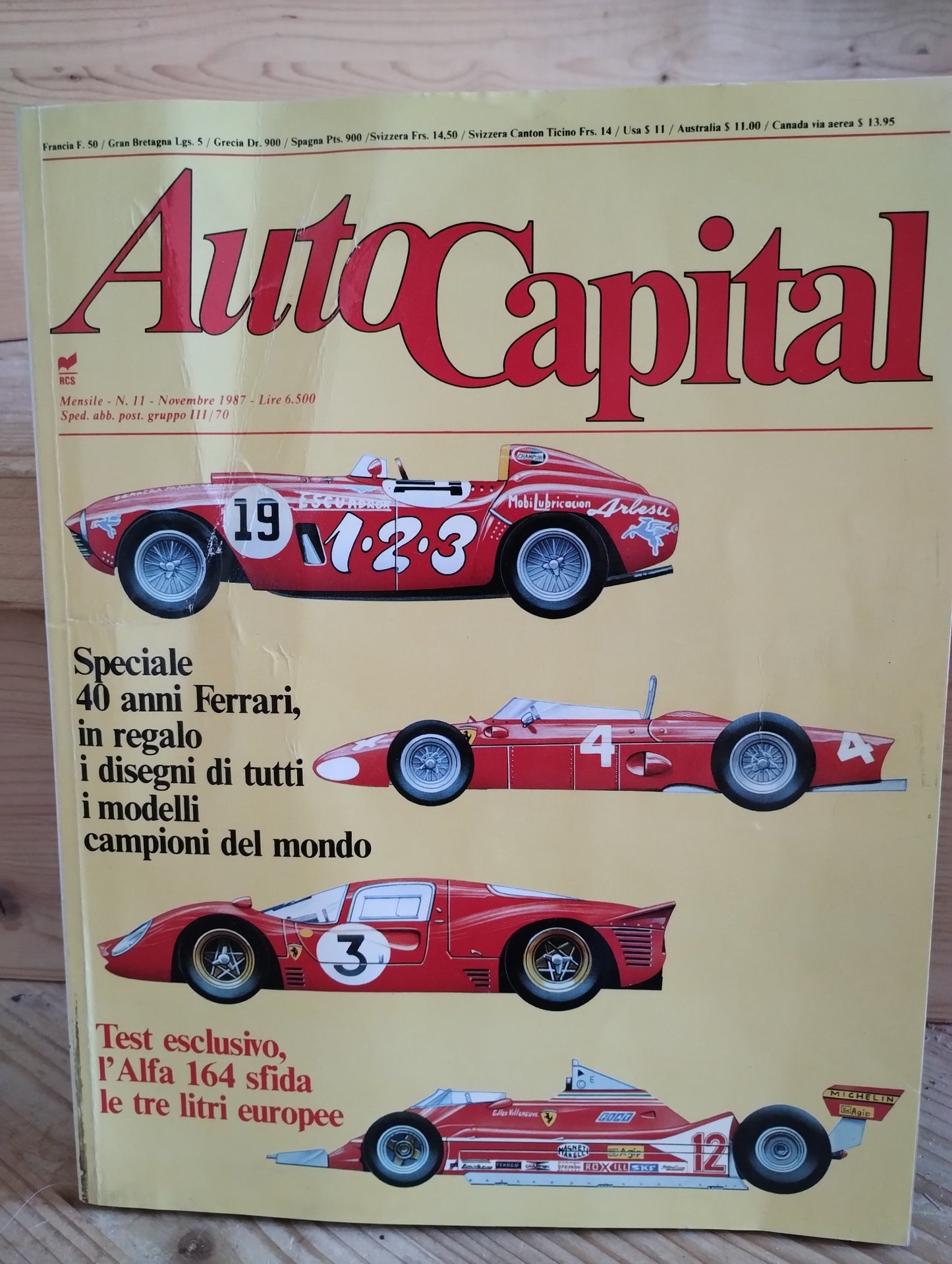 Autocapital, mensile, novembre 1987 Ferrari, Alfa