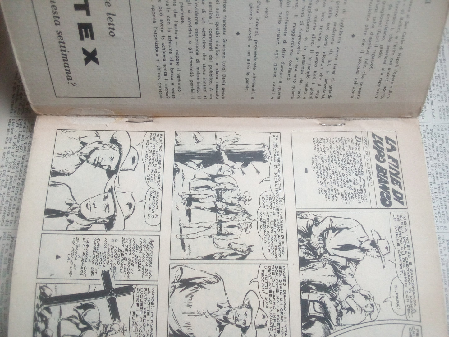 Tex spillato n. 19, aut. 478, ed. Araldo La fine di Lupo bianco