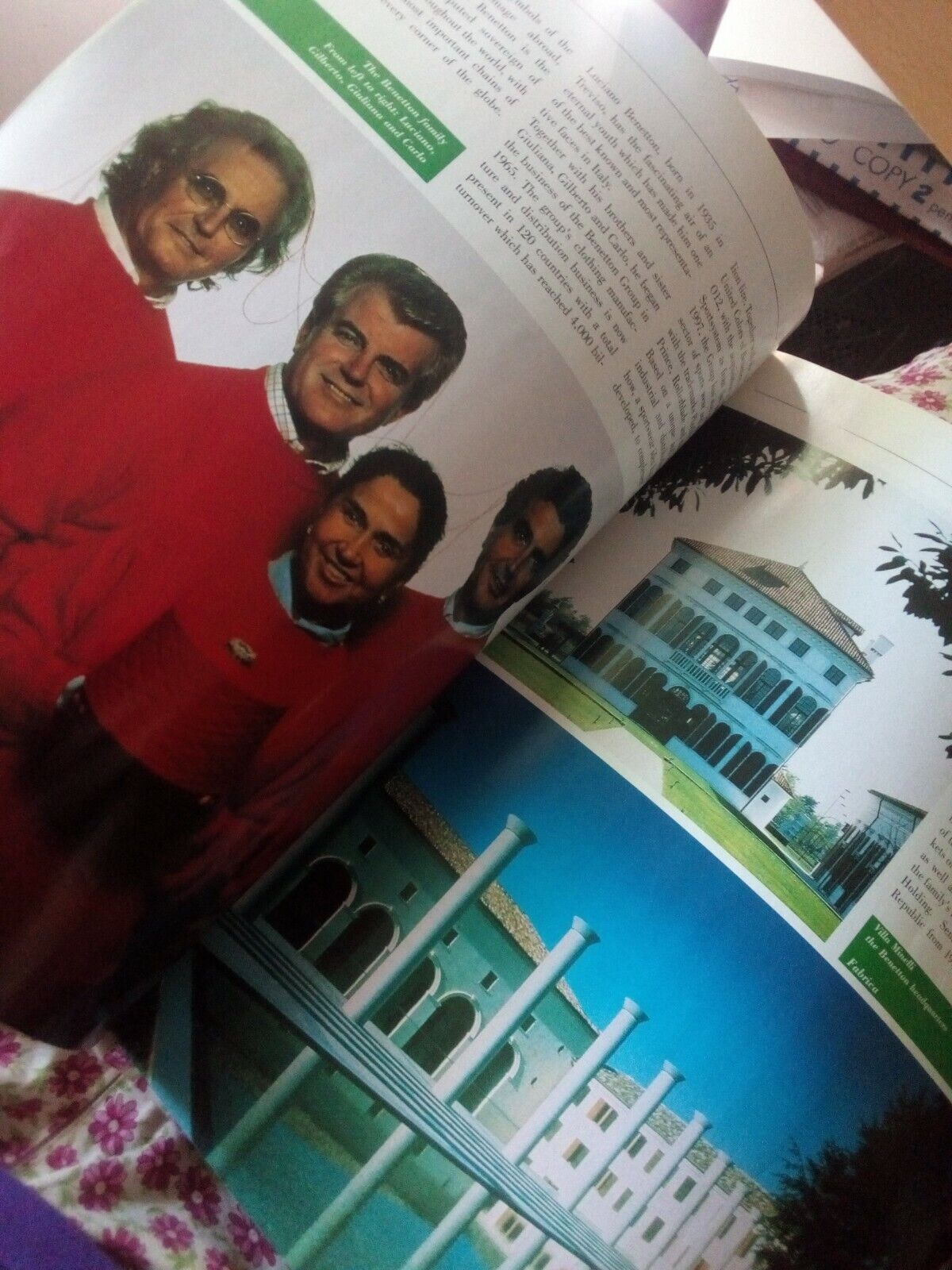 Rivista Italian Life, International magazine, anno 2000 speciale Benetton Generali, Trieste, Mattiolo moda