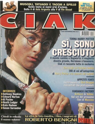 Rivista Ciak, novembre 2002, Harry Potter, Benigni