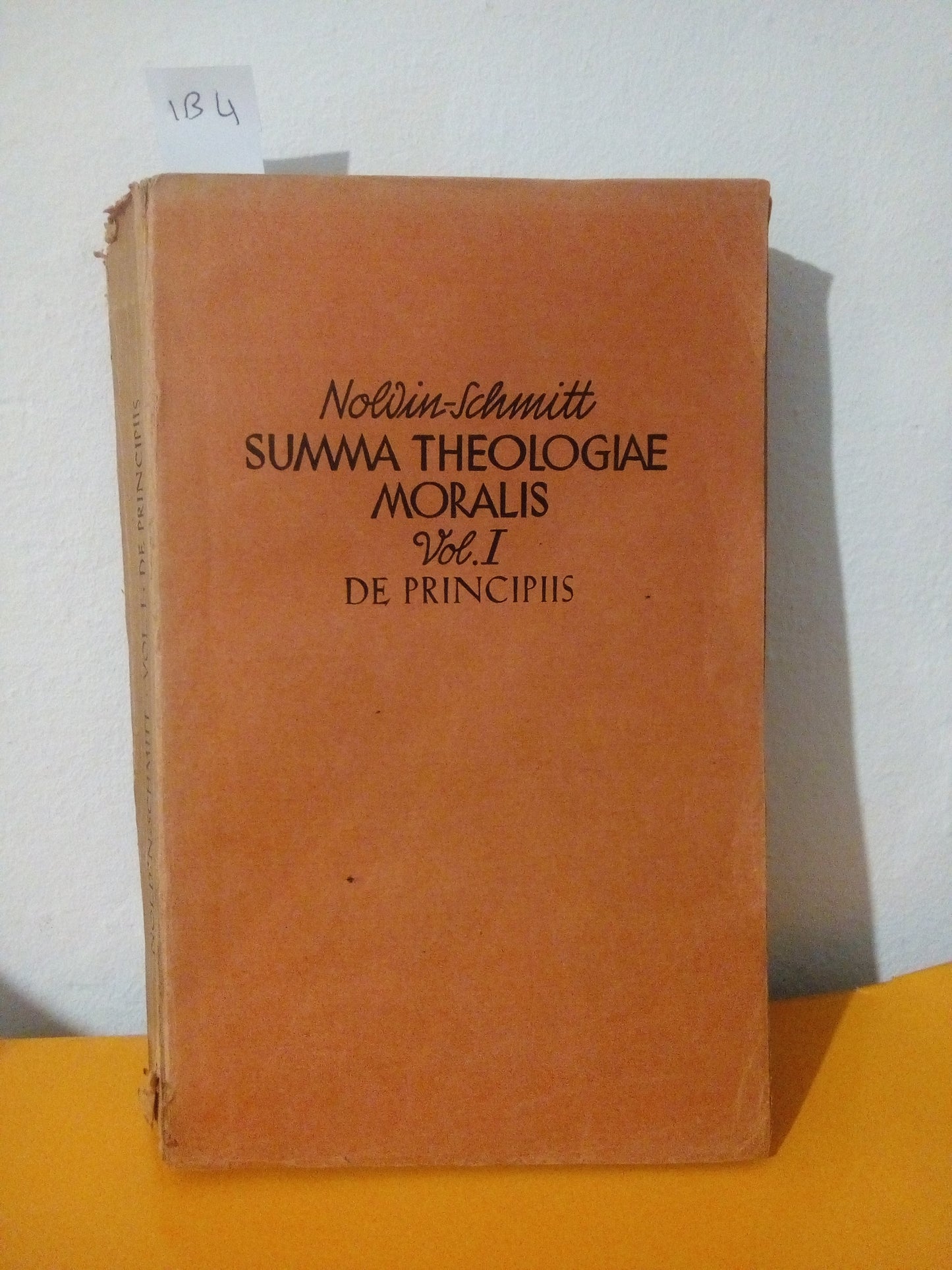 Summa theologiae moralis. Vol. 1. De principiis. Noldin, Schmitt 1941