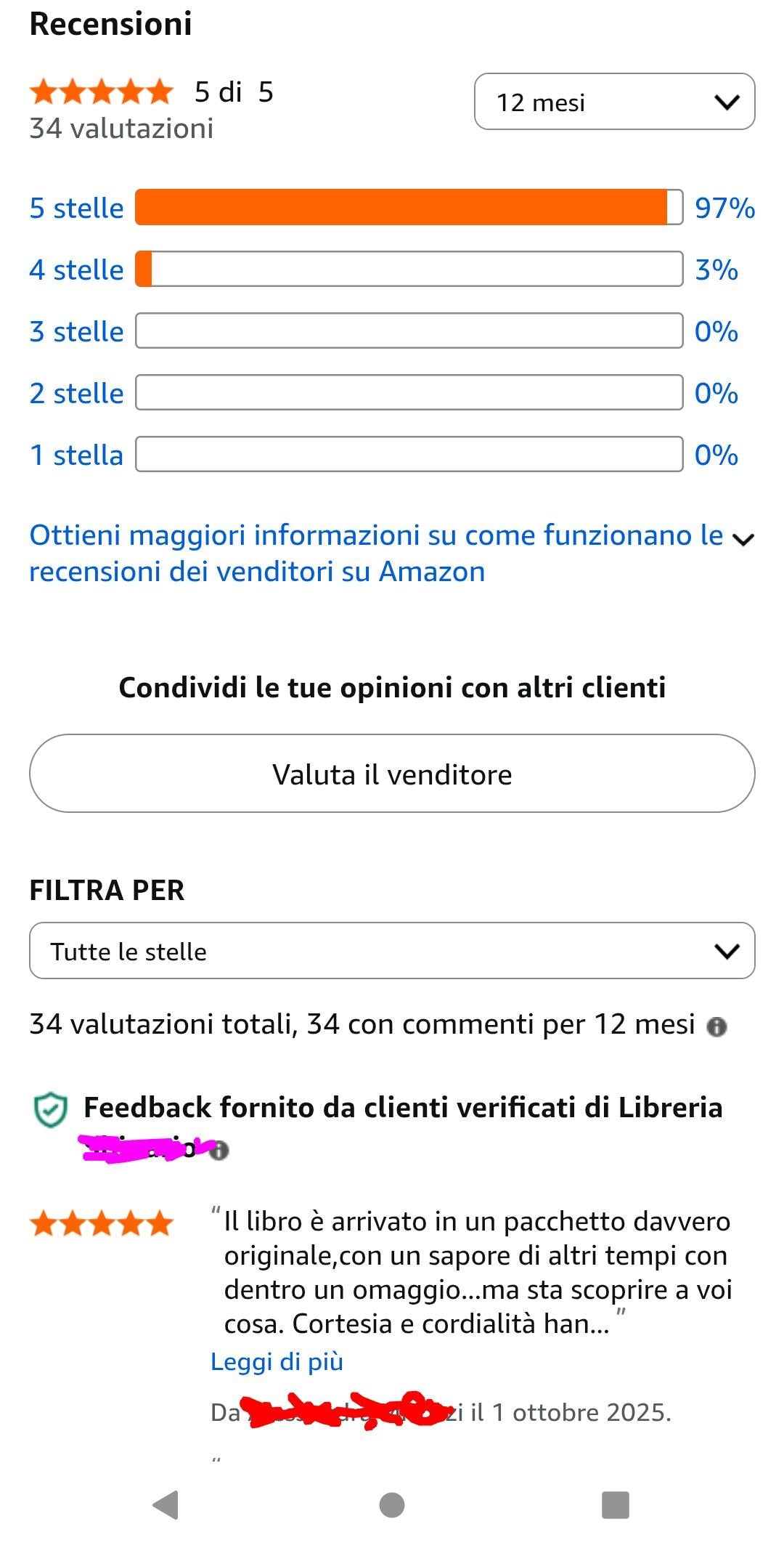 Truffe dei venditori su Amazon 2025 (Libri e librerie)