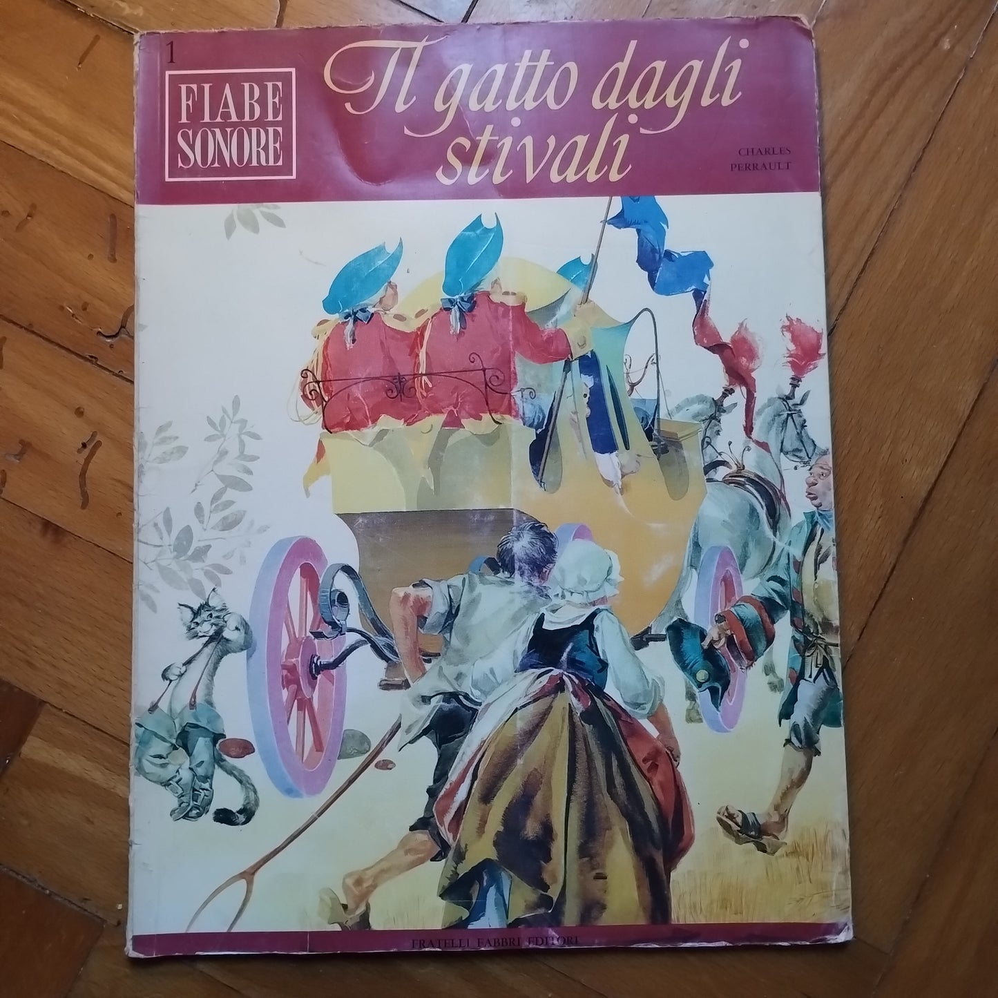 iL GATTO DAGLI STIVALI - fiabe sonore n. 1 - Perrault, 1966 con 45 giri