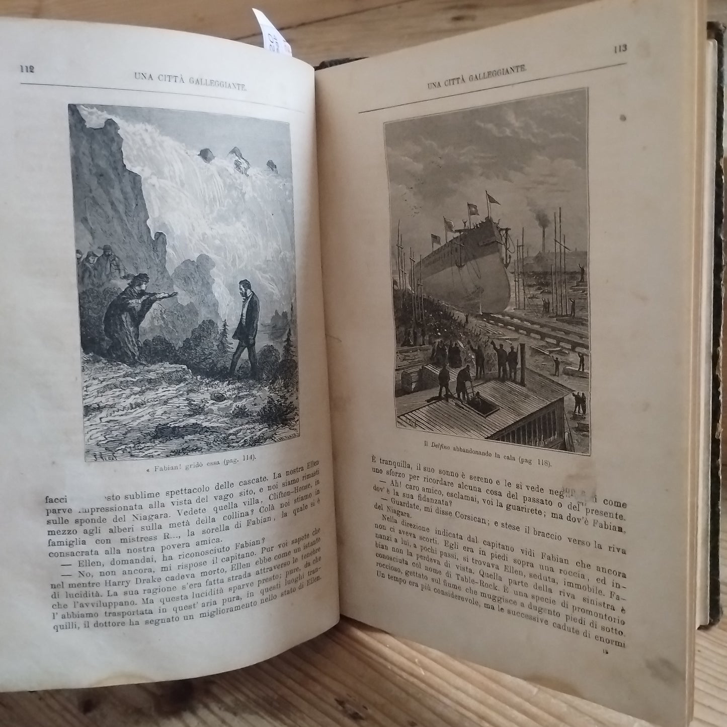 Una città galleggiante. Giulio Verne e i violatori di blocco. Illustrati con 44 incisioni. Unica traduzione. Tipografia editrice lombarda