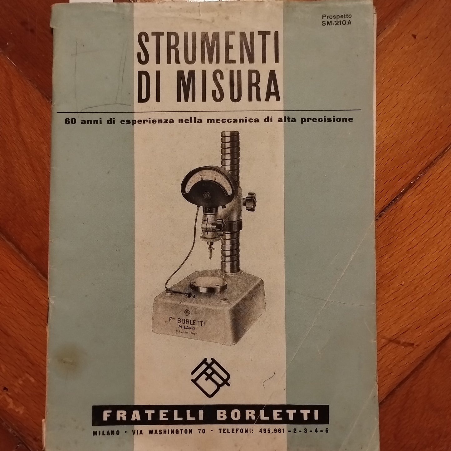 Strumenti di misura, Fratelli Borletti, MIlano, catalogo anni 50 / 60 - meccanica di precisione