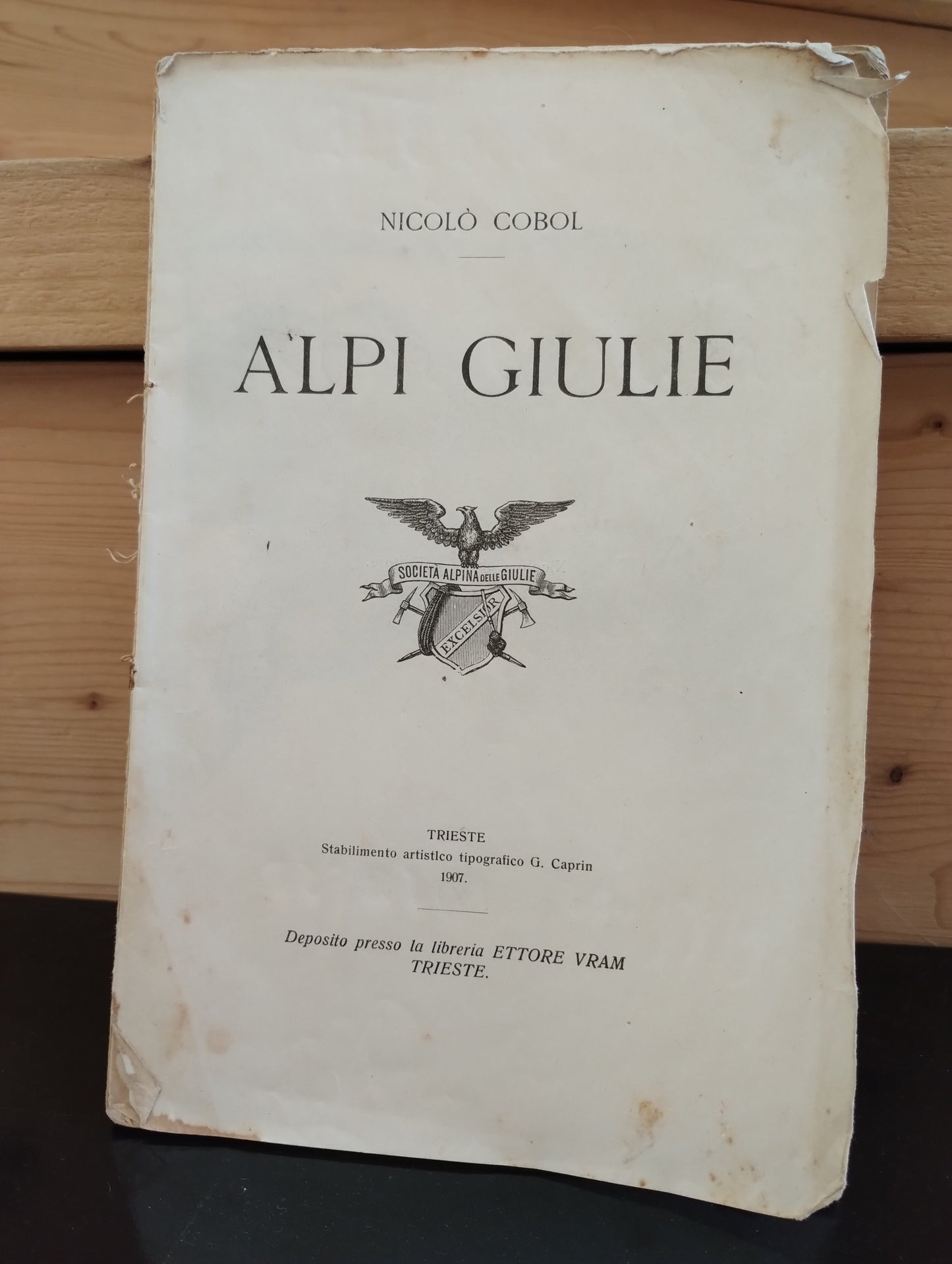 Alpi Giulie, Nicolò Cobol, Caprin ed. 1907, Trieste, da rilegare