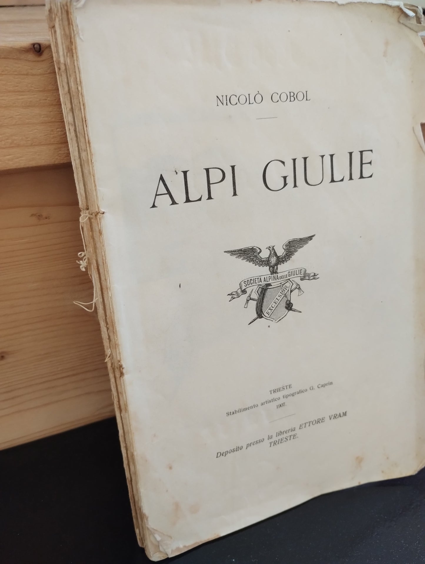 Alpi Giulie, Nicolò Cobol, Caprin ed. 1907, Trieste, da rilegare