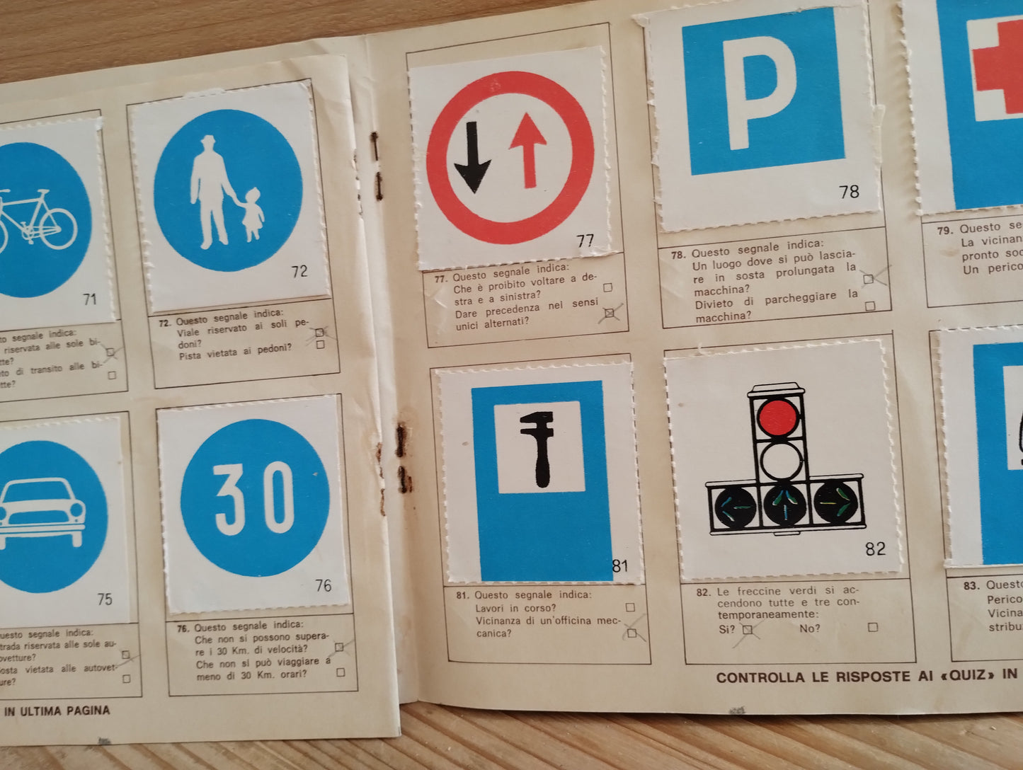 Figurine della segnaletica stradale, edizioni APE