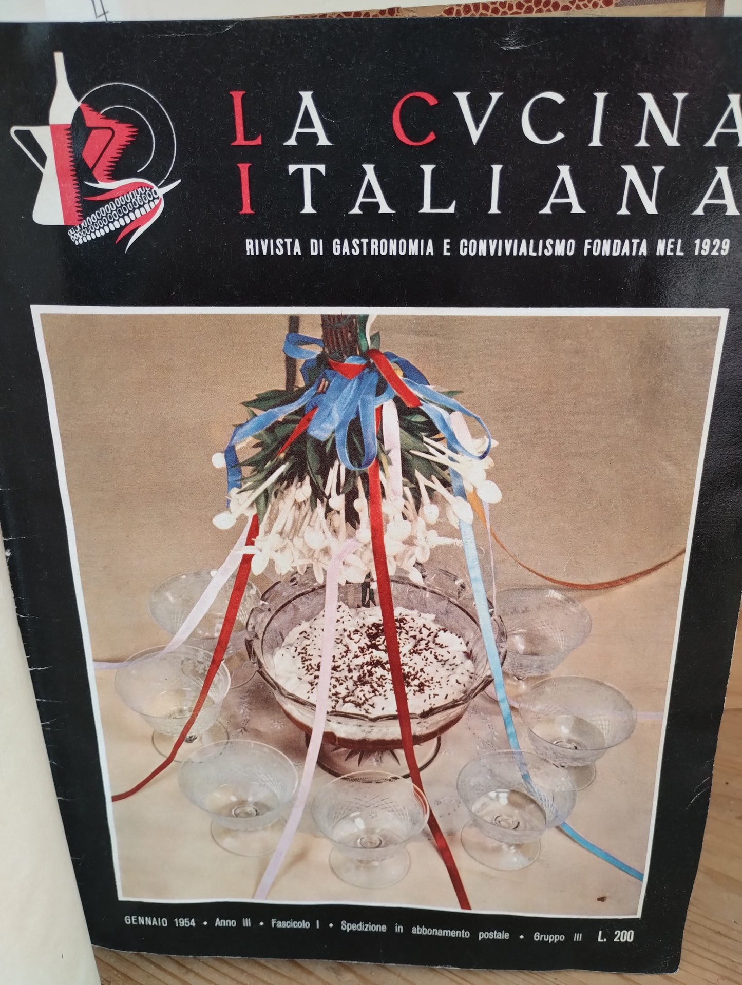 La cucina italiana. Rivista per le famiglie fondata nel 1929, annata completa 1954