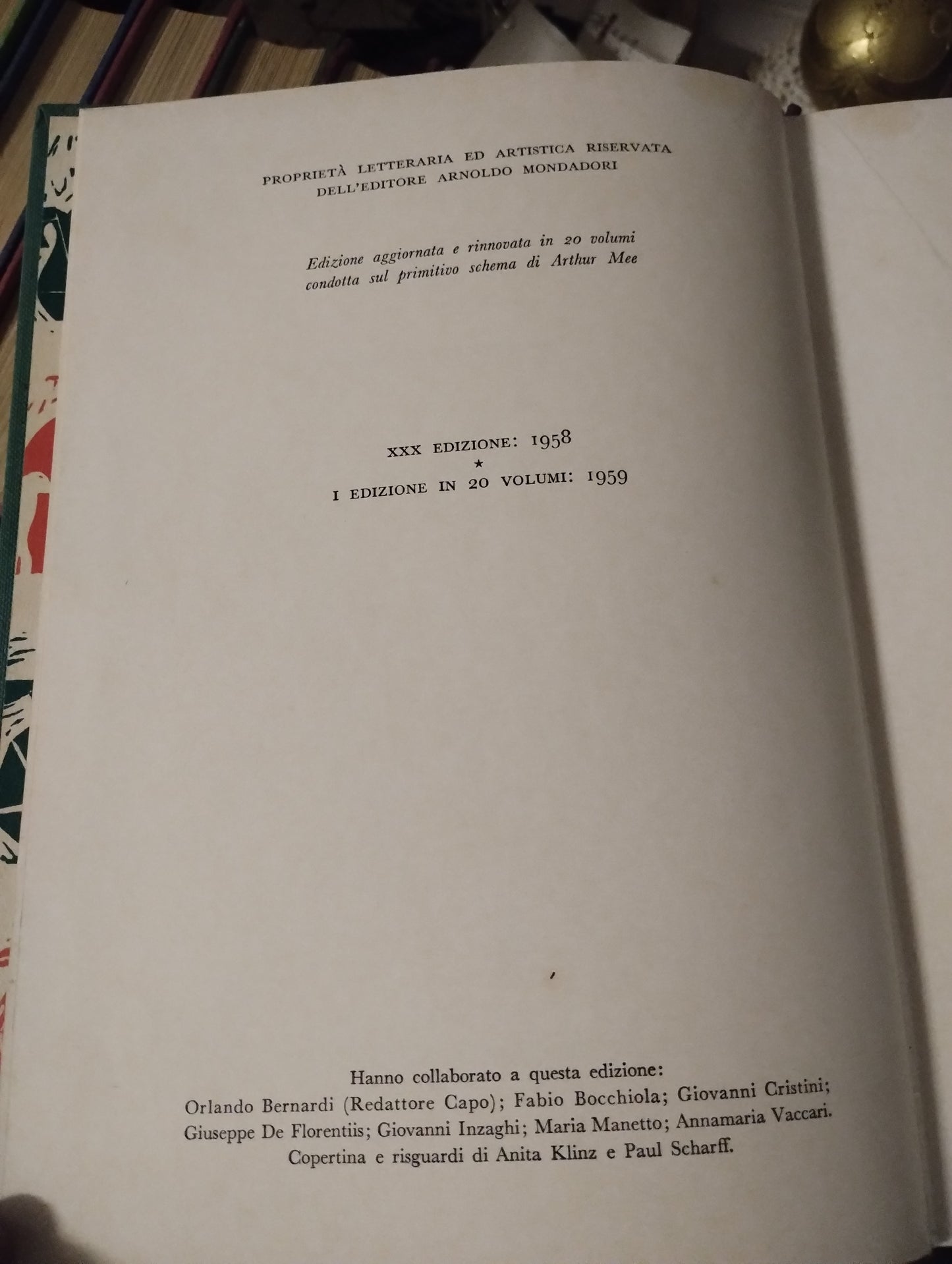 Enciclopedia dei ragazzi Mondadori 1959, in 20 volumi completa, Arthur Mee