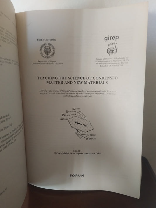 8885756119 Teaching the science of condensed matter and new materials Girep Udine university