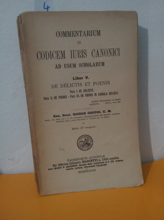 Commentarium in Codicem iuris canonici ad usum scholarum, liber v, de delictis et poenis