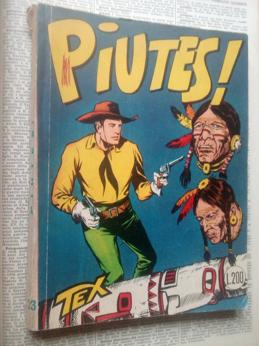 TEX SPILLATO 23 LIRE 200, PIUTES, 1962, aut. 5926 - Araldo ed.