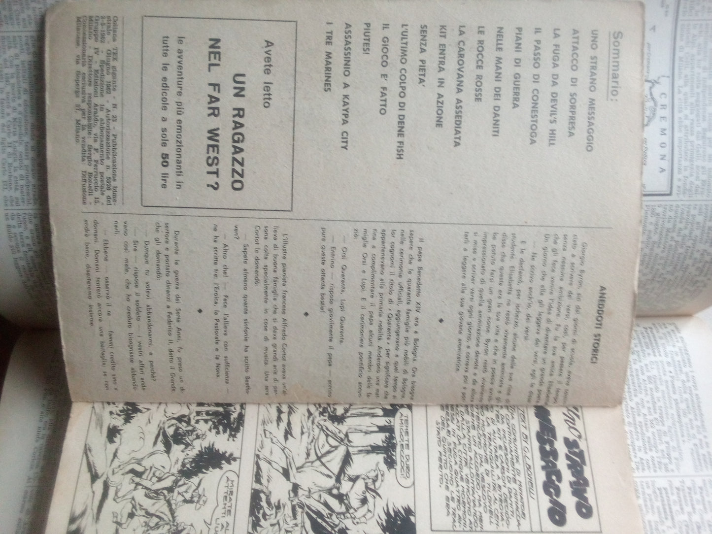 TEX SPILLATO 23 LIRE 200, PIUTES, 1962, aut. 5926 - Araldo ed.