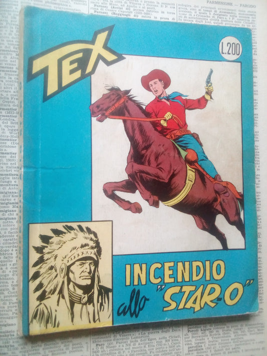 Tex spillato n. 42 - Incendio allo "Star-o" lire 200, aut. 2926 ediz. Araldo