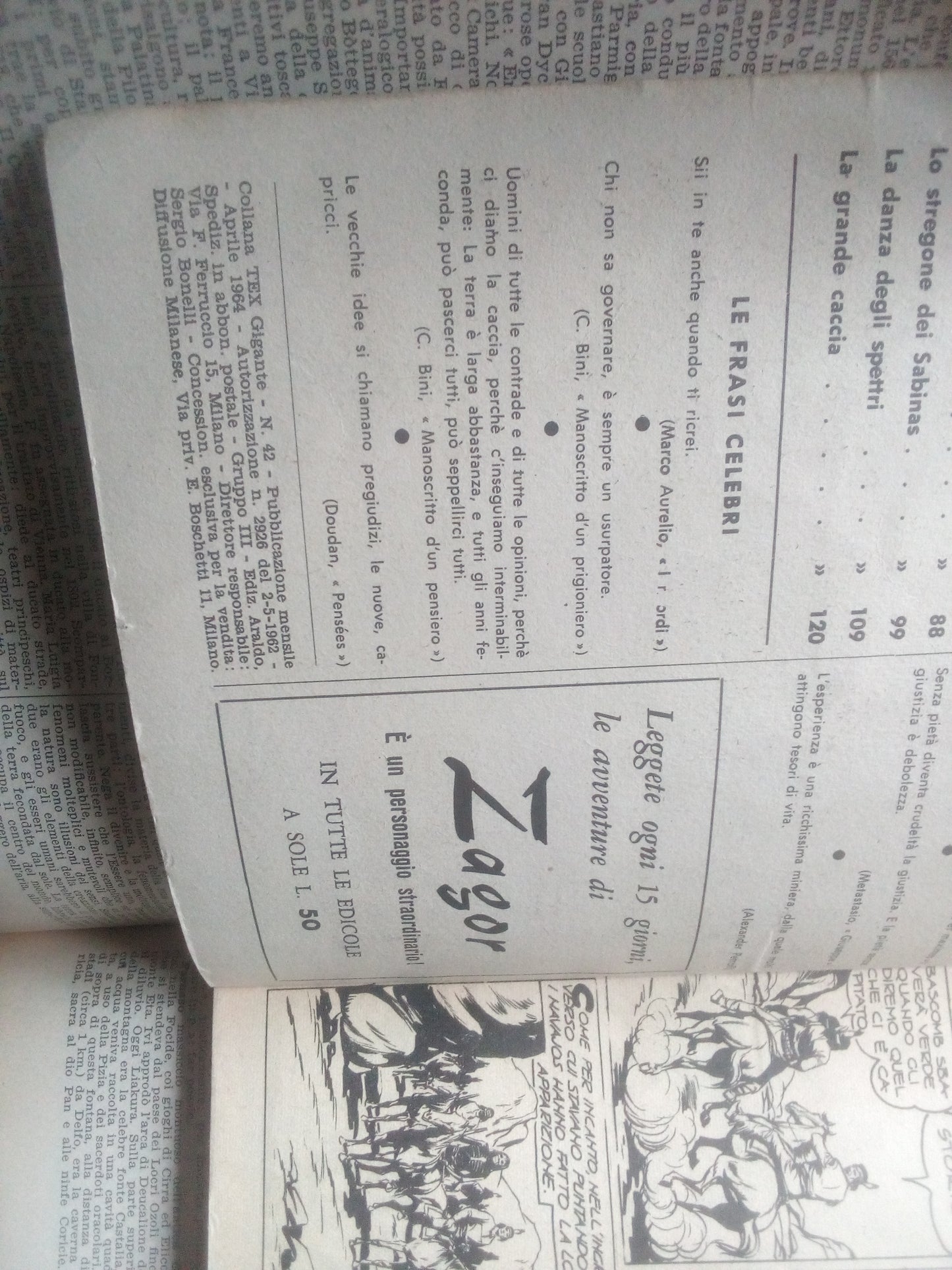 Tex spillato n. 42 - Incendio allo "Star-o" lire 200, aut. 2926 ediz. Araldo