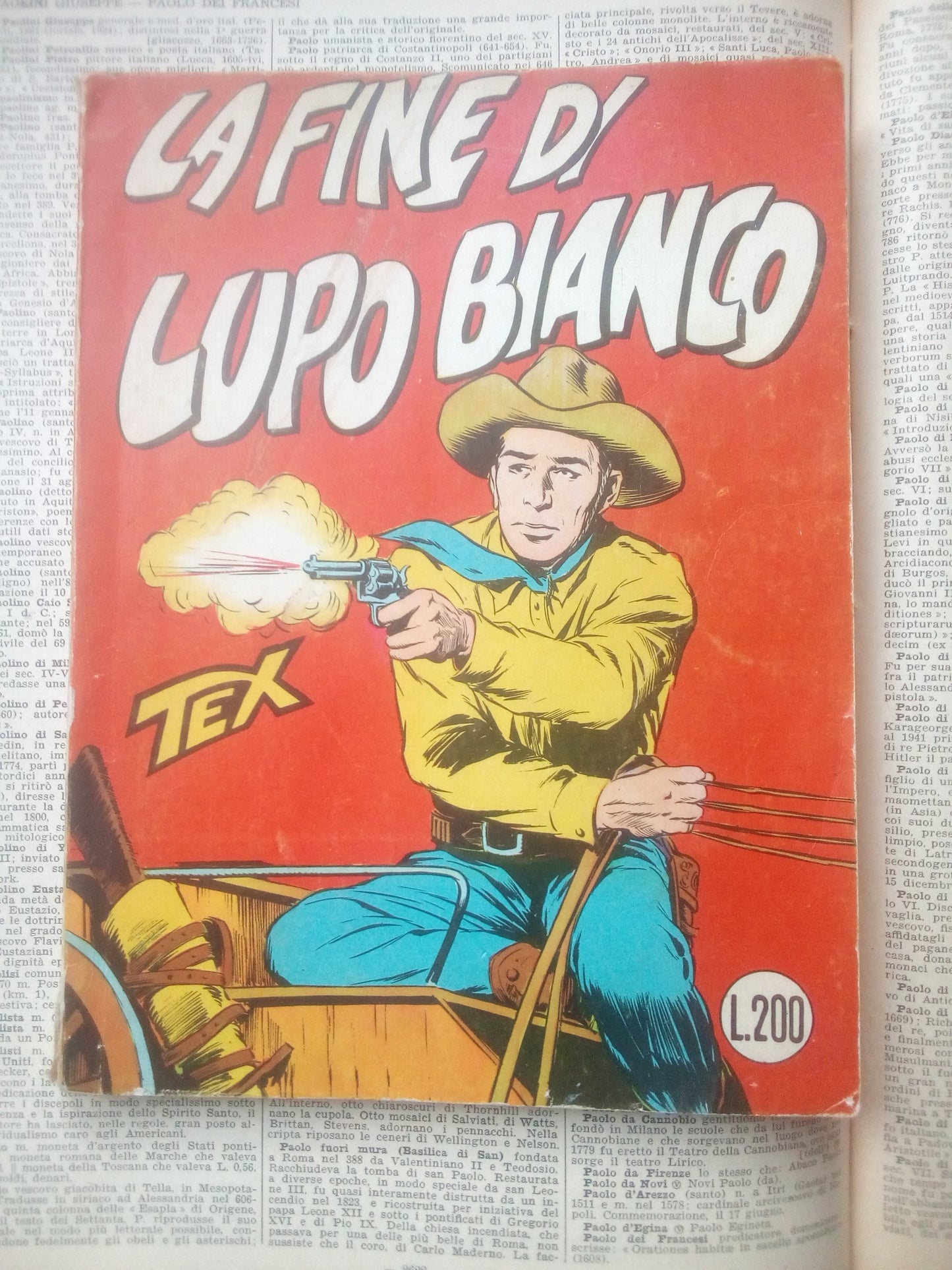 Tex spillato n. 19, aut. 478, ed. Araldo La fine di Lupo bianco