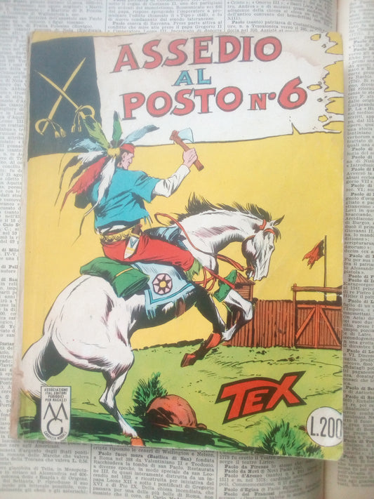 Tex spillato n. 27 - Assedio al posto n. 6 - Lire 200,  aut. 5626 - Araldo