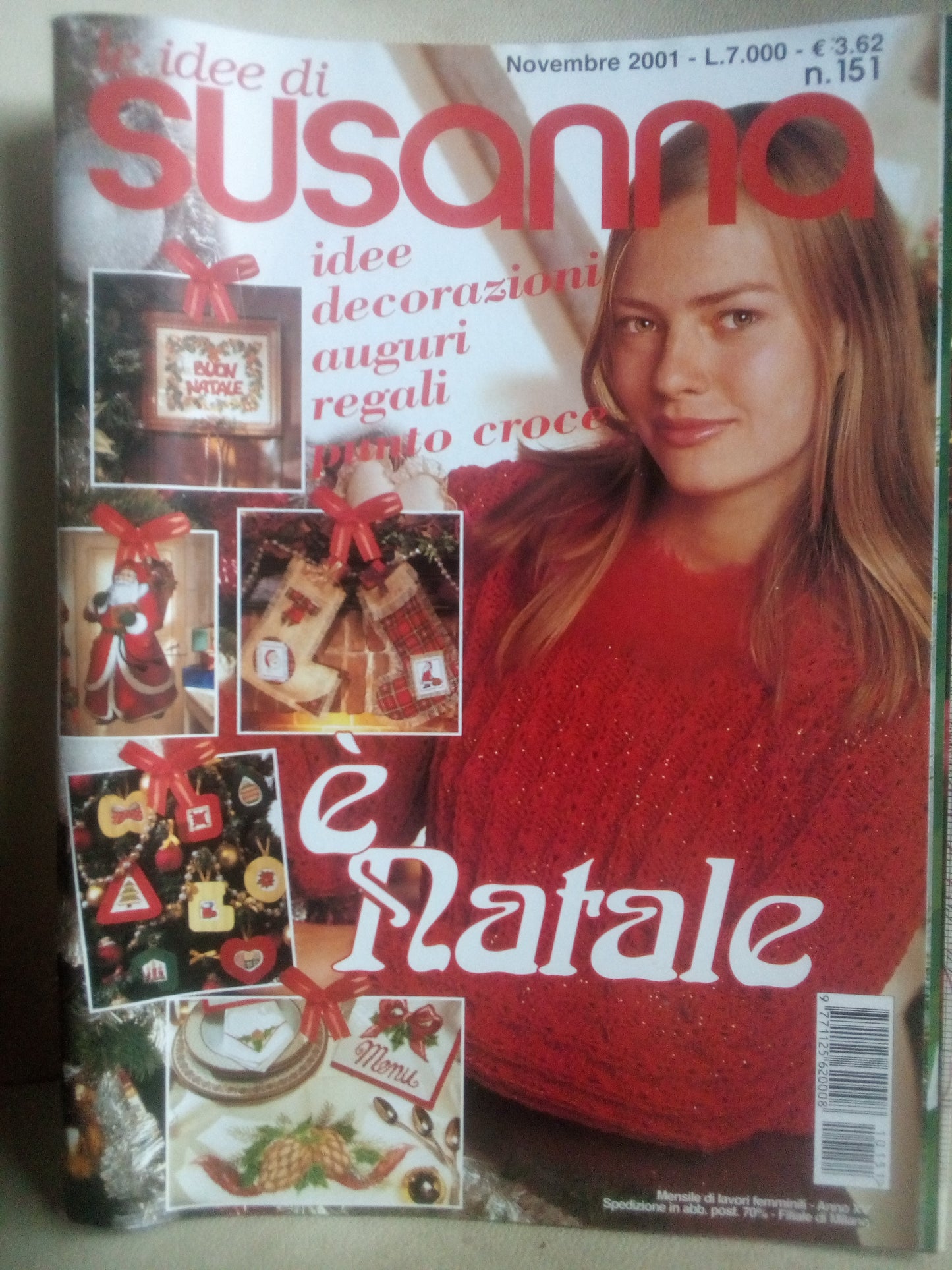 Le idee di Susanna n. 151 - novembre 2001 con inserto punto croce, fai da te - Natale
