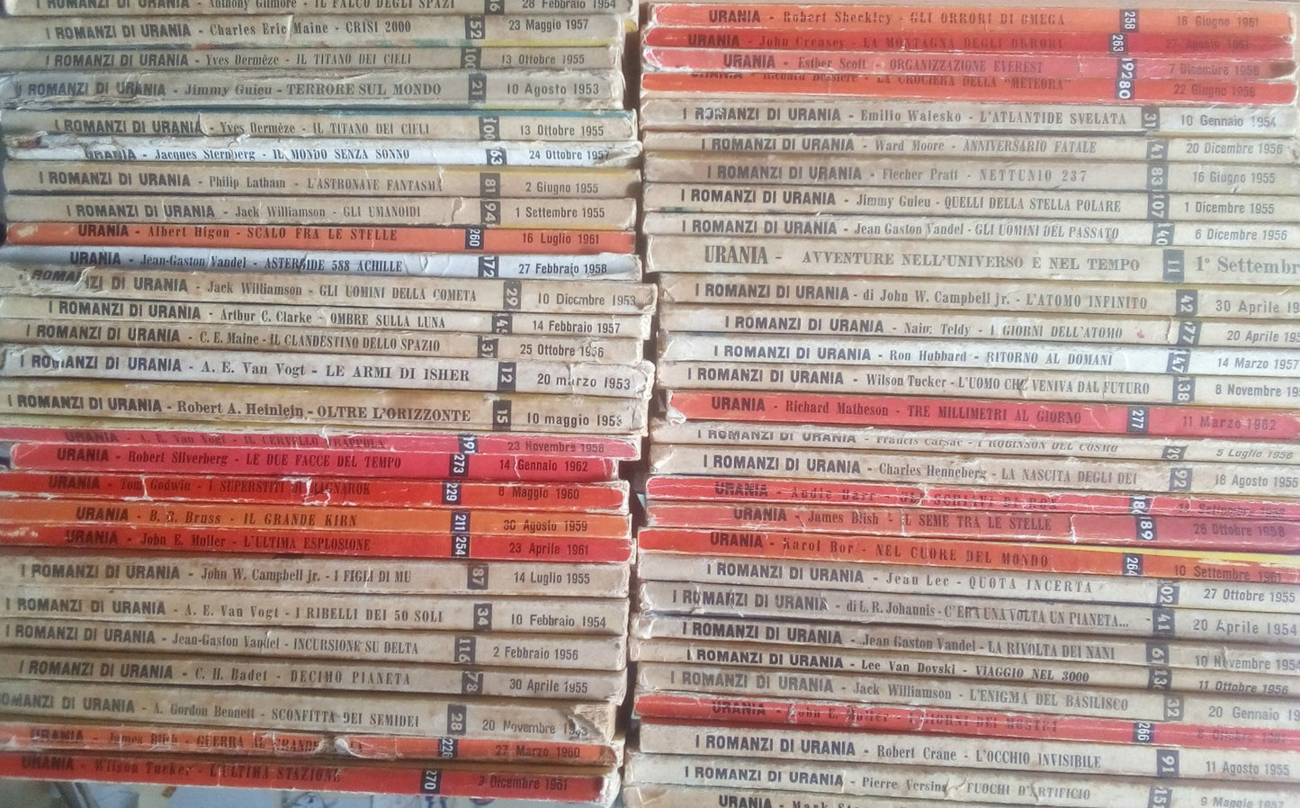 Lotto 56 romanzi Urania numeri bassi - dal'11 al 273 - 1953 in su