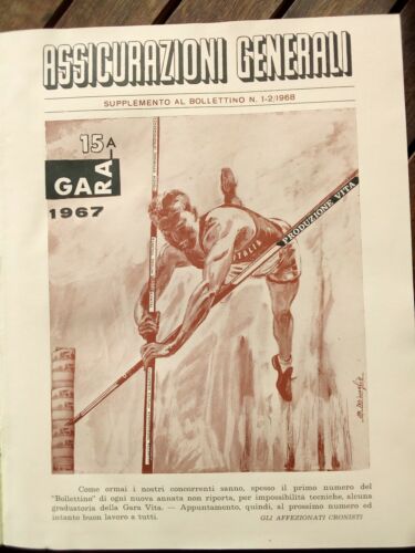 Assicurazioni Generali Bollettino 1968 Un Anno Di Fascicoli Rilegati Completo rarità collezionisti