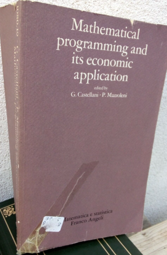 Mathematical Programming Economic Application Castellani Mazzoleni Franco Angeli