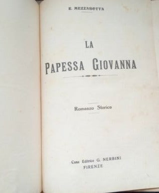 La Papessa Giovanna: Romanzo Storico - Mezzabotta - Nerbini ed