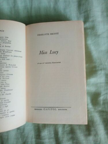 C. Bronte - Miss Lucy - Capitol - romanzo in italiano 1960