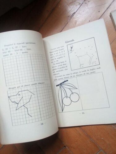 I Compiti per le vacanze, ventennio, cl. 1, 2, 3, Trighiera Biassoni, Mondadori, 1933 (lotto)